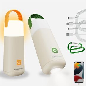 Camping Lantern, 350 Hours Running Time Rechargeable Lantern, 3200mAh Lantern Flashlight with 4 Modes, Waterproof Tent Light for Hiking, Emergency, Power Outages (2PK)