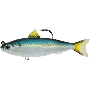 Live Target LiveTarget BBS140MS700 Blueback Herring Jointed Bait, Saltwater, 5 1/2", 9/0 Hook, Medium/Slow Sinking Speed, Blue/Black in Saudi Arabia