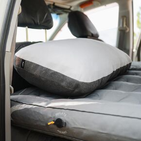 Luno Camping Pillow - Travel Friendly, Packable, Shredded Memory Foam Fill Travel Pillow. Washable Removeable Cover with Dual-Sided Comfort. Designed in The USA.
