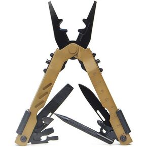 13 in 1 Portable Multifunction Tool Pliers Screwdrivers ire Stripper Folding Plier Pocket Cutter EDC Combination Tools for Outdoor Camping Fishing (Desert Colour)