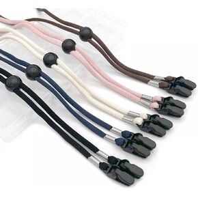 MiOYOOW 5PCS Hat Strap Clips, Adjustable Windproof Hat Chin Cord with Cord Lock for Fishing Golfing Climbing Hunting Camping Hiking Boating
