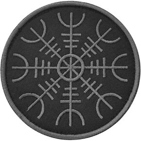 Subdued Aegishjalmr Viking Helm of Awe Terror Icelandic ACU Norse Rune Morale Touch Fastener Patch