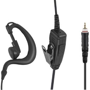 Two Way Radio Ear Set Headset Headphone Ear Piece Earpiece with Ptt Mic Compatible for Motorola clp 1010e 1080e clp1010e clp1080e Walkie Talkie(G Shape)
