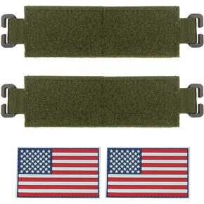 Molle Patch Panel with Elastic, Molle Patch Display Holder for Backpack,6X2 Mini Patch Board Include American Flag Patch