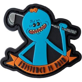 Mr. Meeseeks Existence is Pain - Parody PVC Morale Patch | Hook & Loop Backing
