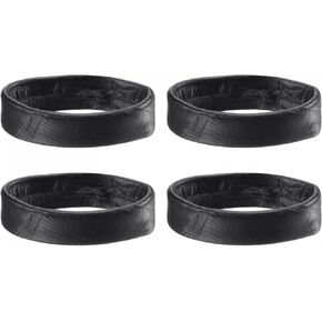 uxcell 4 Pcs PU Leather Loops Replacement Retaining Ring Keeper for 19mm Width Watch Band, Black