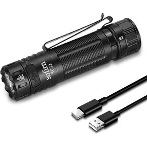 sofirn SC32 EDC Flashlight 2000 lumens, Small Rechargeable Flashlight with Super Bright SST40 LED 5000K, Tail E-Switch, Pocket size flashlight for camping, Hiking, Dog walking emergency in Kuwait
