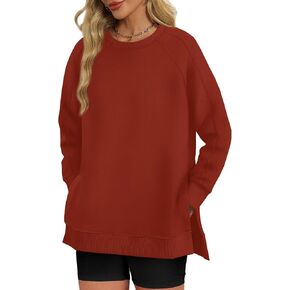 XIEERDUO Women's Crewneck Sweatshirts Trendy Oversized Long Sleeve Tops Pullover Clothes 2024