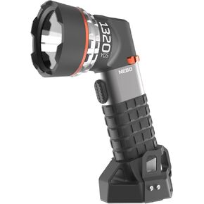 NEBO Luxtreme Rechargeable Spotlight with Durable Anodized Aircraft-Grade Aluminum Housing | USB Charging Cable and Batteries Included , 3/4 Mile Beam