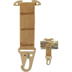 T-Mount Belt Clip, Webbing Belt Clip Clash Snap Hook Duty belt Key Holder Buckle Holder Belt Clip Strap Belt Keeper Adapter Hanging Carabiner Battle Belt Gear Accessories for Molle Backpack
