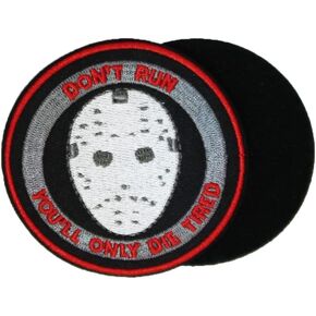 PatchShake 3" Friday The 13th Jason Hockey Mask Embroidered Hook and Loop Patch, Funny Meme Patch, Tactical Backpack DIY