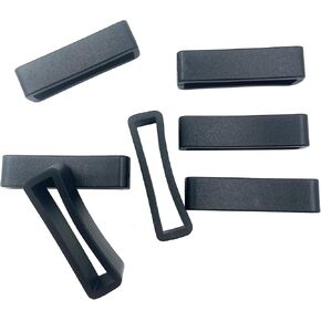 SYSOLYWIN 25pcs Plastic Webbing Ending Clip Quick Slip Keeper Connect Buckle for Backpack Bag Strap Management (38mm) A258