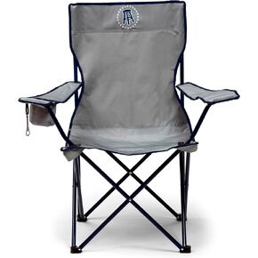 SATURDAYS ARE FOR THE BOYS Heavy Duty Outdoor Folding Chair from Barstool Sports, Great Camping Chair for Sports, Tailgate - Includes a Insulated Cup Holder and Bottle Opener, 225 lb Capacity, Grey