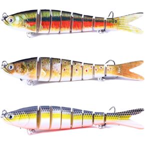 Atibin Multi Jointed Fishing Lure Bass Slow Sinking Swim Bait Bass Bionic Saltwater Fishing Lures Freshwater Realistic Topwater