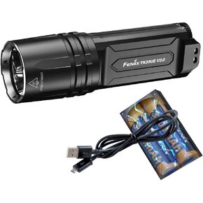 Fenix TK35UE V2.0 (TK35UEV2) 5000 lumens Tactical Flashlight with Batteries and a LumenTac USB Charger Set