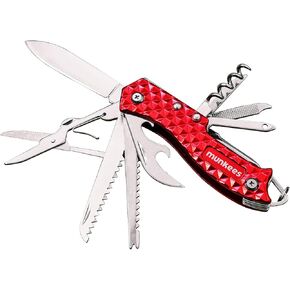 11-In-1 multifunctional pocket tool portable folding tool with blade, scissors, corkscrew, serrated, screwdriver,opener, for outdoor, disaster prevention, operation, camping tools