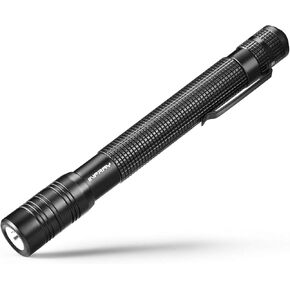 LED Rechargeable Pen Flashlight, Pocket-Sized Penlight with Super Bright CREE LED, Adjustable Focus, IPX5 Water-Resistant, NiMH Battery Included, 2 Modes (High/Low)
