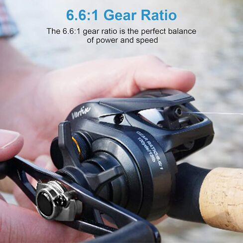 Tempo Vertix LP, High-Tech Innovative Baitcasting Reel, 9 + 1 BB, Low Profile & Lightweight, Powerful & Durable, 6.6:1 Gear Ratio, Great Value in Saudi Arabia