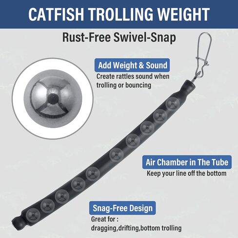 Dragging Weights for Catfishing Trolling, Drifting Dragging Sinkers, Bottom Search Lead Stick Weights in Saudi Arabia