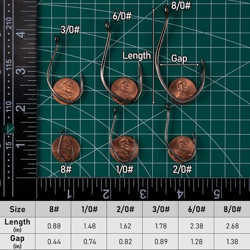 Dr.Fish 50 Pack Big River Bait Hook Catfish Hook Live Bait Hook Octopus Beak Offset Fishing Hooks Circle Hooks Saltwater Fishing Hooks Halibut Pike Trotline Hooks Catfishing Tackle Gear in Kuwait