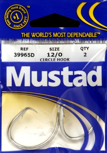 Mustad Classic 2 Extra Strong Kirbed Offset Point Duratin Circle Hook | Strong for Heavy Tuna | Fewer Deep Hooks for Catch and Release in Saudi Arabia