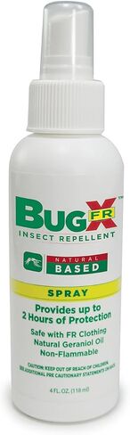 Bug X FR Deet Free Insect Repellent Spray (4 oz. Bottle) - Naturally Derived Geranium Oil Repellent for Protection Against Mosquitos & Ticks in Saudi Arabia