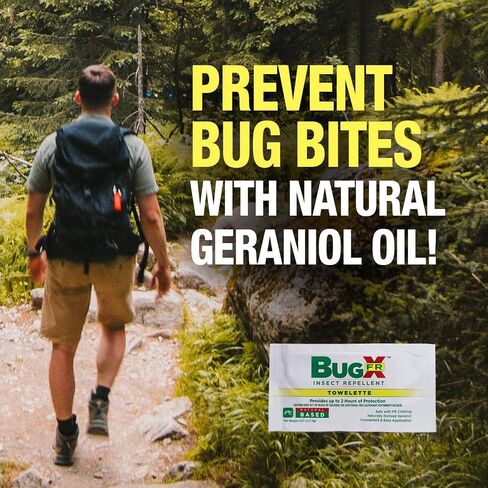 Bug X FR Deet Free Insect Repellent Spray (4 oz. Bottle) - Naturally Derived Geranium Oil Repellent for Protection Against Mosquitos & Ticks in Saudi Arabia