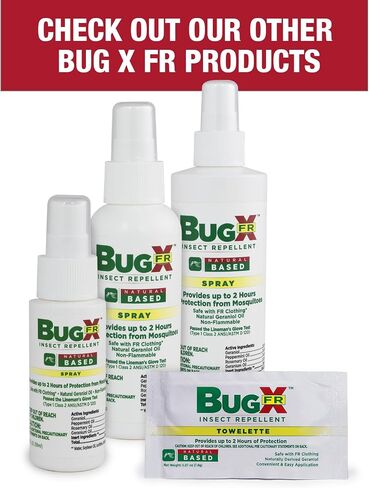 Bug X FR Deet Free Insect Repellent Spray (4 oz. Bottle) - Naturally Derived Geranium Oil Repellent for Protection Against Mosquitos & Ticks in Saudi Arabia