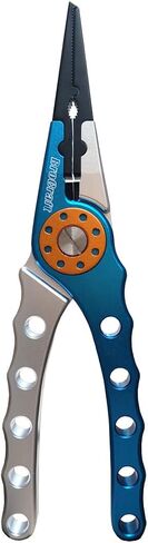Brocraft Fishing Aluminum Fishing Pliers Saltwater, Fishing Multitool Hook Remover Braided Fishing Line Cutting and Split Ring with Coiled Lanyard and Sheath in Saudi Arabia