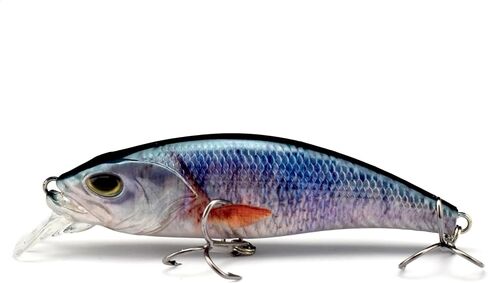 Electric Twitching Jerkbait USB Rechargeable LED Lighted Wobbler Luminous Vibrating Minnow Bait, Long Casting Flashing Bass Fishing Lures for Freshwater Saltwater, Night Fishing in Saudi Arabia