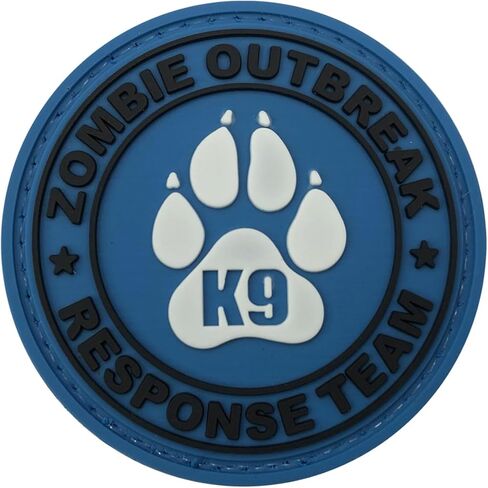 شارة قتالية تكتيكية من مادة PVC من نوع Zombie Outbreak Response Team K9 Paw Canine Unit مع دعامة تثبيت بخطاف (أحمر) in Kuwait