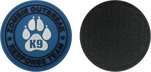 شارة قتالية تكتيكية من مادة PVC من نوع Zombie Outbreak Response Team K9 Paw Canine Unit مع دعامة تثبيت بخطاف (أحمر) in Kuwait