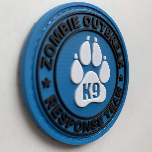 شارة قتالية تكتيكية من مادة PVC من نوع Zombie Outbreak Response Team K9 Paw Canine Unit مع دعامة تثبيت بخطاف (أحمر) in Kuwait