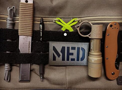 2x3.5 "الأشعة تحت الحمراء IR MED Medic EMS EMT التصحيح التكتيكية سترة التصحيح هوك السحابة الدعم (الحارس الأخضر) in Saudi Arabia