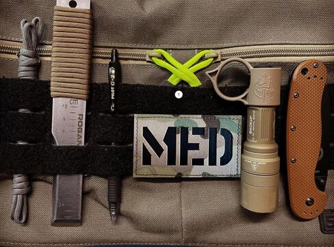 2x3.5 "الأشعة تحت الحمراء IR MED Medic EMS EMT التصحيح التكتيكية سترة التصحيح هوك السحابة الدعم (الحارس الأخضر) in Saudi Arabia