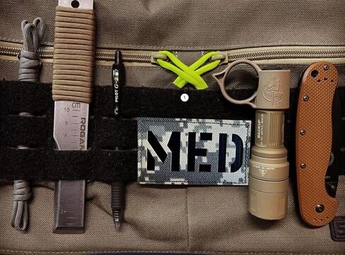 2x3.5 "الأشعة تحت الحمراء IR MED Medic EMS EMT التصحيح التكتيكية سترة التصحيح هوك السحابة الدعم (الحارس الأخضر) in Saudi Arabia