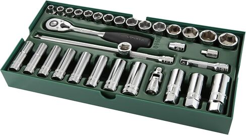 مجموعة مقابس SATA 27 قطعة 1/2 بوصة محرك 6 نقاط مترية - ST09903SJ in Kuwait