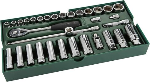 مجموعة مقابس SATA 27 قطعة 1/2 بوصة محرك 6 نقاط مترية - ST09903SJ in Kuwait