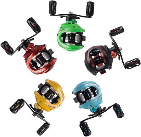 Fishing Baitcasting Reel, 8.1:1 High-Speed Ratio Baitcast Reel, 19+1bb Bait Caster Reel, 8KG Maximum Resistance High-Strength Baitcasting Fishing Reels Black Left Hand in Saudi Arabia