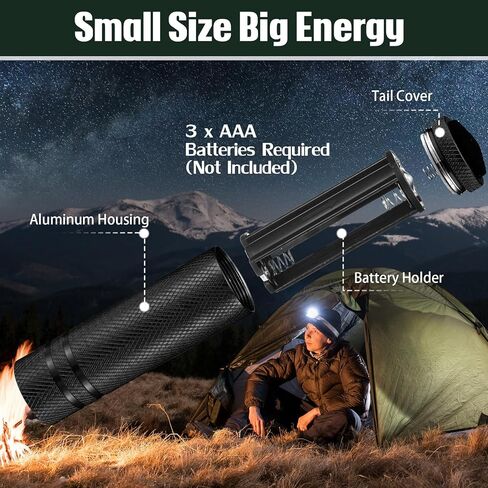 36 Pack Mini Flashlights Bulk, Bright Aluminum Handheld Flashlight with Lanyard, Small LED Flashlights for Kids Night Reading Emergency Hurricane Camping Party Favors(Fresh Color) in Saudi Arabia