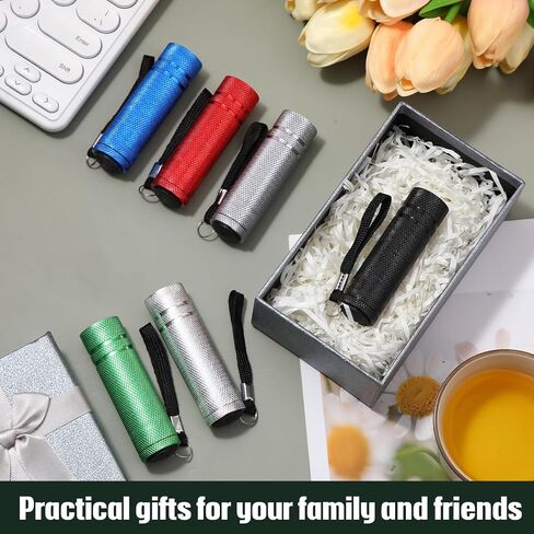 36 Pack Mini Flashlights Bulk, Bright Aluminum Handheld Flashlight with Lanyard, Small LED Flashlights for Kids Night Reading Emergency Hurricane Camping Party Favors(Fresh Color) in Saudi Arabia