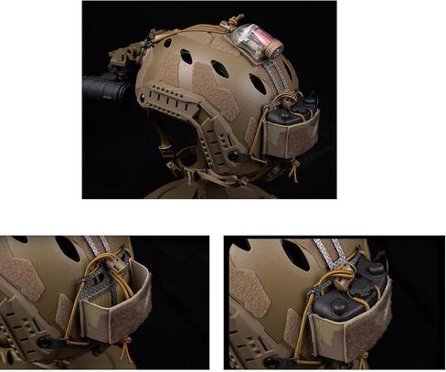 حقيبة بطارية خوذة تكتيكية متعددة الوظائف، حقيبة تخزين صندوق بطارية PVS-31 NVG، حقيبة تخزين مرنة وتوازن الوزن، حقيبة موازنة متوافقة مع معظم الخوذات in Kuwait