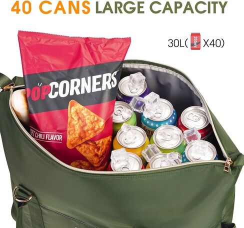 حقيبة تبريد كبيرة من سينيدا، 40 علبة معزولة وناعمة ومضادة للتسرب، حقيبة تبريد للشاطئ والسفر والتخييم وحقيبة الغداء للنساء والرجال in Kuwait