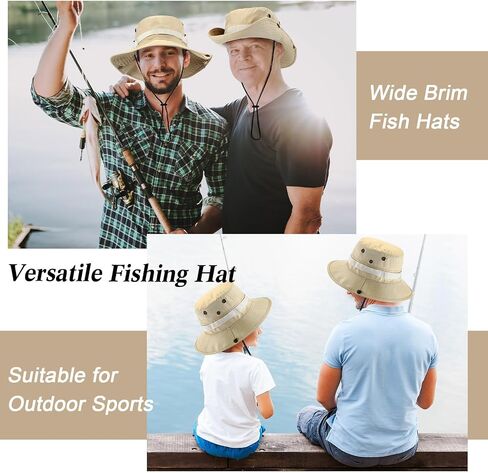 30 Pcs Bucket Hat Bulk Wide Brim Boonie Hats Safari Fishing Hat Sun Hat with Chin Strap for Men Women Hiking Travel Golf Military Beach Beige in Kuwait