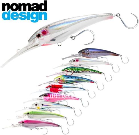 Nomad Design DTX Minnow 110 with Patented Autotune System - Distressed Baitfish Swimming Action, BKK Diablo in Saudi Arabia