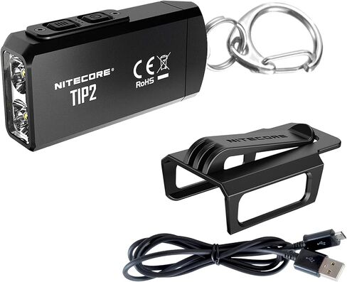 Nitecore TIP 2 (TIP2) Keychain Flashlight, 720 Lumen LED High Lumen USB Rechargeable for EDC Pocket with LumenTac Charging Cable in Saudi Arabia