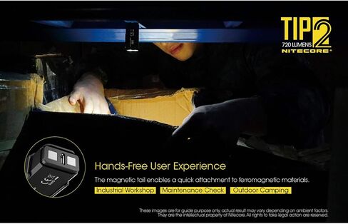 Nitecore TIP 2 (TIP2) Keychain Flashlight, 720 Lumen LED High Lumen USB Rechargeable for EDC Pocket with LumenTac Charging Cable in Saudi Arabia