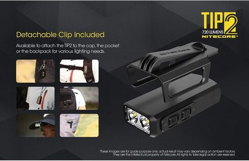 Nitecore TIP 2 (TIP2) Keychain Flashlight, 720 Lumen LED High Lumen USB Rechargeable for EDC Pocket with LumenTac Charging Cable in Saudi Arabia