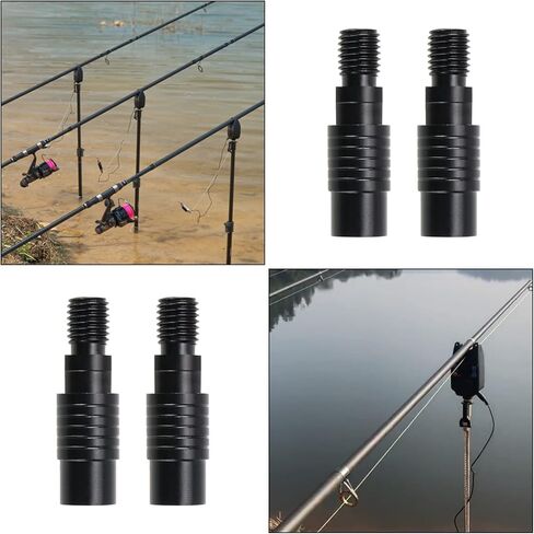 4PCS 3/8 Inch Fishing Alarm Connector Fishing Bite Alarm Quick Release Adapter Fishing Rod Support Holder Connector Removable Carp Fishing Tackle in Saudi Arabia