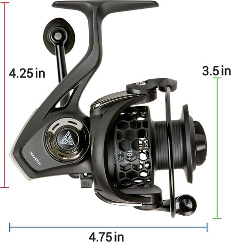 صن رايز أنجلر سكاوت 3000 بكرة دوارة للمياه العذبة | هيكل من ألياف الكربون خفيف الوزن بوزن 8.6 أونصة | قرص ثلاثي 24+ رطل أقصى سحب | 10+1 ستانلس ستيل BB | 5.2:1 نسبة التروس | قبضة إيفا in Kuwait